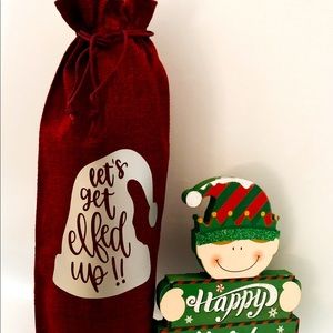 Customized burlap Wine Gift Bag